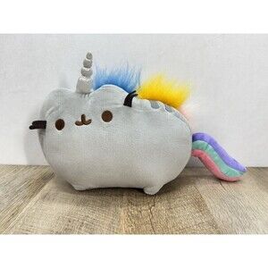 Gund Pusheen the Cat Rainbow PUSHEENICORN Gray Unicorn 12-inch Plush Stuffed